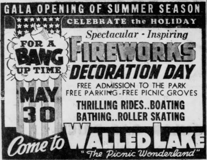 Walled Lake Dance Pavillions - 29 May 1957 Ad